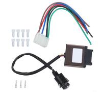 Interruptor de ventilación y calefacción para asiento de coche 12 V/24 V - 23 mm, indicador LED rojo/azul, precableado con cable de 20 cm para control climático DIY en el coche, camión y vehículo