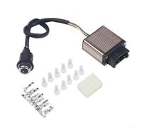 Interruptor de ventilación y calefacción para asiento de coche 12 V/24 V - 23 mm, indicador LED rojo/azul, precableado con cable de 20 cm para control climático DIY en el coche, camión y vehículo