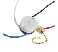 Interruptor de ventilador de techo ZE-208S, interruptor de cadena de 3 velocidades, 4 cables, pieza de repuesto para ventilador de techo, cadena de tracción dorada