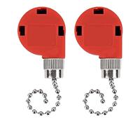Interruptor de ventilador de techo ZE 268S1 Interruptor de cadena de tracción 4 cables 3 Control de velocidad para luz de gabinete 2 piezas rojo con cadena de tracción plateada