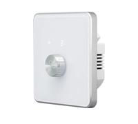 Interruptor de ventilador inteligente Control de 5 velocidades ventilador de techo interruptores giratorios/perilla trabajo remoto(White,Zigbee)