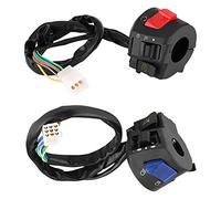 Interruptor del manillar de la motocicleta,Interruptor universal de montaje en el manillar izquierdo y derecho de la motocicleta con bocina y control de encendido 7/8 pulgadas 1 par