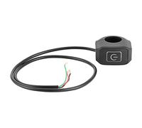 Interruptor del manillar de la motocicleta, Qiilu 12V Interruptor de luz del manillar de la motocicleta Botón ABS impermeable con indicador LED 22 mm 7/8 pulgadas