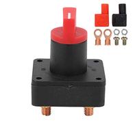 Interruptor Desconexión Batería 300A, Aislador Auto, Perilla con Tornillo 6mm, Negro y Rojo - Alta Conductividad, Resistencia a la Corrosión, Fácil Instalación