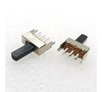 Interruptor deslizante 10/20 piezas Micro interruptor de encendido y apagado 6 pines 2P2T palanca alimentación pies 2 engranajes longitud del mango 15MM(10 Pcs)