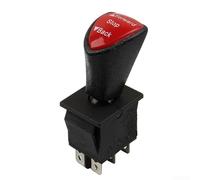 Interruptor deslizante DPDT de 6 pines KCD4-604-6P ON-OFF AC 250V 16A Negro(B)
