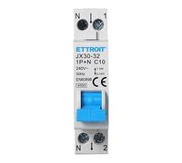 Interruptor diferencial 1P+N 10A C10 220V 4,5kA 30mA 220V 1 Módulo DIN Ettroit JXL30-32-1P+N-10A