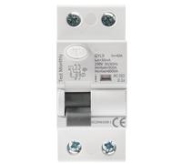 Interruptor Diferencial 40A 30mA, 2P Clase AC 6kA - RCCB Monofásico para Cuadro Eléctrico Residencial y Viviendas - Carril DIN