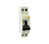 Interruptor diferencial automático 2 polos 10A 30mA 18mm, protege circuitos eléctricos de sobrecargas y fugas de corriente.