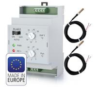 Interruptor diferencial de Temperatura ELEKTROBOCK RJ402 | para circulador y Sistema Solar - Carril DIN - con 2 sensores externos