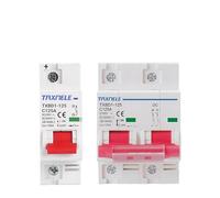 Interruptor Diferencial Disyuntor de batería 1P 2P DC MCB 600V, interruptor de batería DC MCB, protección contra sobrecarga de cortocircuito, Solar fotovoltaico PV 100A 125A Diferencial(1P,125A)