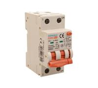 Interruptor diferencial magnetotérmico tipo A 16 A B16, RCBO bipolar 2P auténtico (NO 1P + N), curva B 6 kA 30 mA, doble palanca con diagnóstico visual, 2 módulos DIN, serie PL8M2