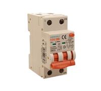 Interruptor diferencial magnetotérmico tipo A 25A B25, RCBO bipolar 2P auténtico (NO 1P + N), curva B 6kA 30mA, doble palanca con diagnóstico visual, 2 módulos DIN, serie PL8M2