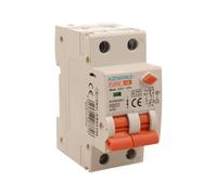 Interruptor diferencial magnetotérmico tipo A 6 A C6, RCBO 1P + N 6 kA 30 mA curva C, doble palanca con diagnóstico visual, 2 módulos DIN, serie PL8HM electromagnética