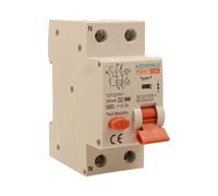 Interruptor diferencial magnetotérmico tipo F 16A C16, RCBO Tipo F Curva C 6kA 30mA, 1P + N 2 módulos DIN, para bombas de calor, climatizadores, lavadoras, motores controlados por inversor