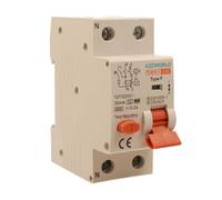 Interruptor diferencial magnetotérmico tipo F 32A C32, RCBO Tipo F Curva C 6kA 30mA, 1P + N 2 módulos DIN, para bombas de calor, climatizadores, lavadoras, motores controlados por inversor