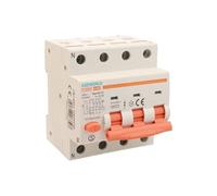 Interruptor diferencial magnetotérmico trifásico 380 V 40 A C40, RCBO Tipo AC Curva C, 3P + N 6 kA 30 mA, 4 módulos DIN, Serie PL8M4 Profesional Electromagnético