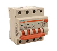 Interruptor diferencial magnetotérmico trifásico 380 V tipo A 16 A B16, 4P verdaderos (NO 3P + N), curva B 6 kA 30 mA, doble palanca con diagnóstico visual, 4 módulos DIN, serie PL8M4