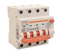 Interruptor diferencial magnetotérmico trifásico 380 V Tipo A 300 mA 40 A C40, 4P Vero (NO 3P + N), curva C 6 kA, doble palanca con diagnóstico visual, 4 módulos DIN, serie PL8M4