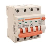 Interruptor diferencial magnetotérmico trifásico 380 V tipo A 32 A B32, 4P verdaderos (NO 3P + N), curva B 6 kA 30 mA, doble palanca con diagnóstico visual, 4 módulos DIN, serie PL8M4