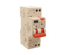 Interruptor diferencial magnetotérmico WiFi con rearme automático y pantalla, tipo A curva C 30 mA 220 V, corriente nominal ajustable 20-40 A, 2 módulos DIN, App Tuya Smart Life