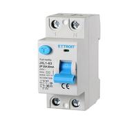 Interruptor diferencial puro 25 A 2 polos 2P 220 V 6 kA 30 mA 2 módulos DIN, RCCB C25