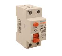Interruptor diferencial puro tipo A 30 mA 25 A, RCCB Clase A 30 mA 2P, 1P + N 2 polos 6 kA 220 V, ocupa 2 módulos DIN
