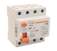 Interruptor diferencial puro tipo B trifásico, salvavidas 380 V 63 A, RCCB 3P + N 10 kA 30 mA, 4 módulos DIN, serie PR8HM electromagnética, certificado IEC61008-1