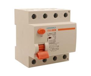 Interruptor diferencial selectivo trifásico 25A, RCCB Tipo S Clase A, 3P+N 10kA 300mA, retraso 500ms, 4 módulos DIN 380V AC, Certificado IEC61008-1, Serie PR8HM electromagnético