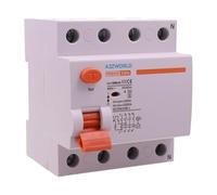 Interruptor diferencial selectivo trifásico 500 mA 100 A, RCCB Tipo S Clase A, 3P+N 10 kA 0,5 A, retraso 500 ms, 4 módulos DIN 380 V AC, certificado IEC61008-1, Serie PR8HM electromecánico
