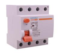 Interruptor diferencial selectivo trifásico 500 mA 40 A, RCCB Tipo S Clase A, 3P+N 10 kA 0,5 A, retraso 500 ms, 4 módulos DIN 380 V AC, certificado IEC61008-1, Serie PR8HM electromecánico