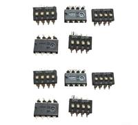 Interruptor DIP DM-04-V-T/R de 4 vías de montaje tipo de llave de piano con paso estándar de 2,54 mm para uso en placa de circuito