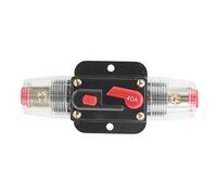 Interruptor disyuntor de reinicio automático Portafusibles con botón de reinicio manual Protección contra sobrecarga para audio de automóvil Barco marino Estéreo Sistemas de 12 V (40A)