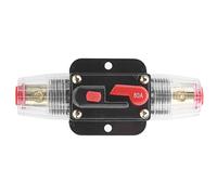 Interruptor disyuntor de reinicio automático Portafusibles con botón de reinicio manual Protección contra sobrecarga para audio de automóvil Barco marino Estéreo Sistemas de 12 V (80A)