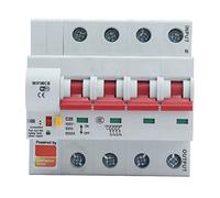 Interruptor disyuntor inteligente WiFi Bluetooth Control remoto de 4 polos CA 400 V con bloqueo de seguridad para fuente de alimentación doméstica e iluminación exterior (20A)