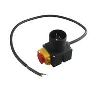 Interruptor divisor de troncos para divisores de madera de 250 V, clasificación IP54, interruptor de palanca resistente de 16 A con terminales negro/rojo/amarillo, diseño compacto de 6,3 cm x 0,8 cm