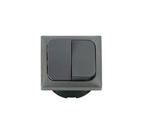 Interruptor doble basculante para caravana, 230 V, color gris