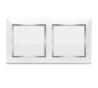 Interruptor Doble Conmutador, Interruptor Doble de Pared, Interruptor de Encendido y Apagado, Interruptor para Montaje en Superficie, 10AX,16A,250V, Ideal para el Hogar y la Oficina