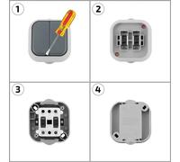 Interruptor Doble IP54 Resistente y Duradero | Ledkia