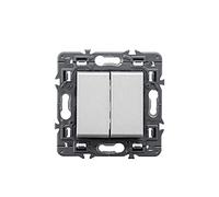 Interruptor doble Legrand 741344 serie Valena Next color aluminio
