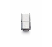 Interruptor doble ON/OFF empotrable serie Venus - 2 botones independientes - 16 AX 250 V AC - Mando de doble luz - Fabricado en Italia LEMAG SRL