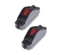 Interruptor eléctrico al aire libre IP66, interruptor impermeable del terminal del tornillo de 30A 12V en negro, controlador confiable para luces de jardín, bombas y otros dispositivos al aire libre