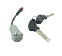 Interruptor eléctrico de bloqueo de puerta para Kukirin para scooter G3 PRO, incluye 2 llaves, conector impermeable, metal y material ABS para un uso duradero
