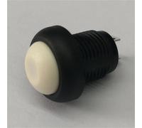 Interruptor eléctrico de botón pulsador de plástico con cabezal amarillo, verde, azul, rojo y negro de 12 mm (1 unidad)(Button head white,Momentary)
