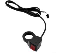Interruptor eléctrico de la bici de 2 engranajes hacia adelante y reversa Rocker para la vespa para la modificación ABS negro 6x4cm
