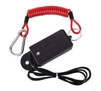 Interruptor eléctrico de separación para caravanas, remolques, 20 x 15 x 5 cm, interruptor de tracción de polipropileno con resorte rojo compatible con remolque de barco Safety B