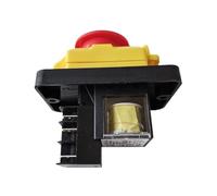Interruptor electromagnético KJD12-14 de 6 pines, pulsador de parada de emergencia for herramientas eléctricas de carpintería, 16 A CA, 220-240 V