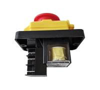Interruptor electromagnético KJD12-14 de 6 pines, pulsador de parada de emergencia for herramientas eléctricas de carpintería, 16 A CA, 220-240 V