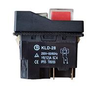 Interruptor electromagnético KLD-28 Interruptores de botón a prueba de agua para equipos de máquinas herramienta industriales Ac 250V 16 (12) A IP55