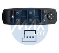 Interruptor Elevalunas para Mercedes M W164 2005A SX Negro Ret Volquetes